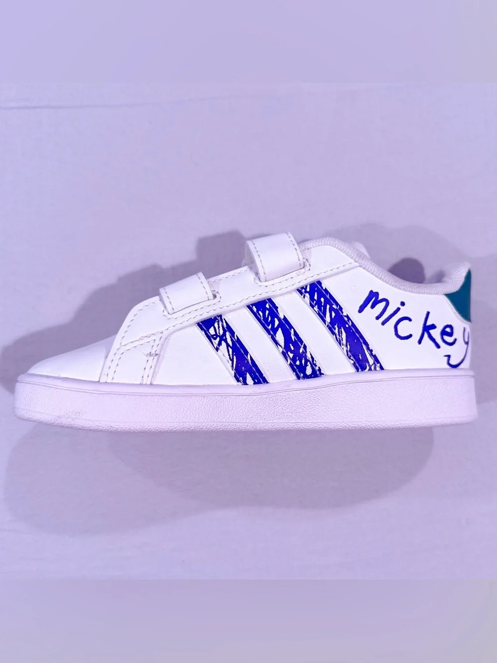 Adidas x Disney Sneakers Boys 10 Girls Mickey Mouse Grand Court White Toddlers